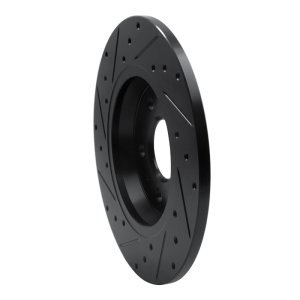 Audi A5 Sportback Brake Rotor (1) - Rear Right - R1 Concepts - Drilled & Slotted - Black - `08-`25